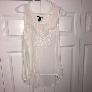 White lace tank top